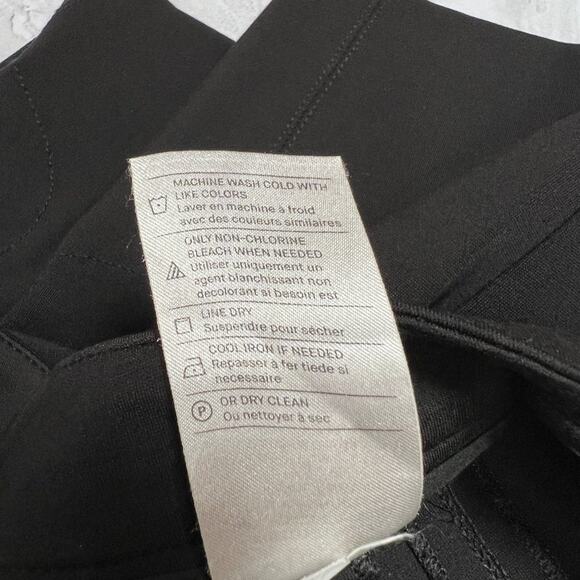 VINCE Skinny Pants SIZE 4 Black Stretch Ponte Ankle Trousers FLAW - Picture 14 of 14